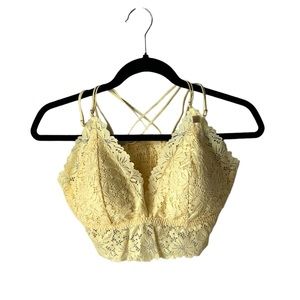 NWT Pink Victoria’s Secret Strappy Yellow Bralette Size XXL
